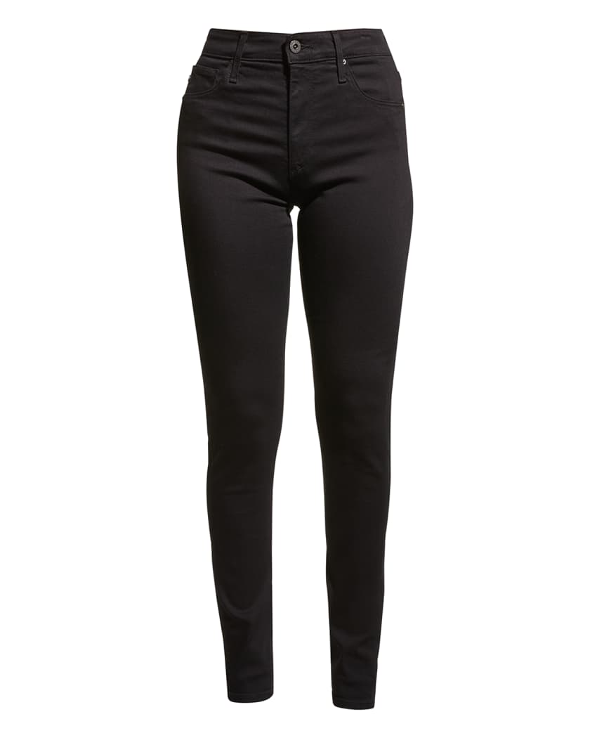 Black High Waisted Stretch Jeggings –