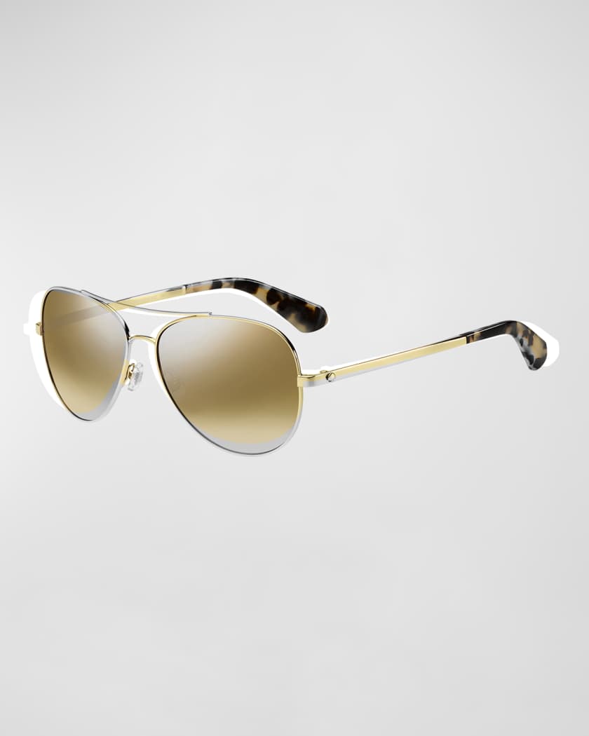 kate spade new york avaline mirrored aviator sunglasses | Neiman Marcus