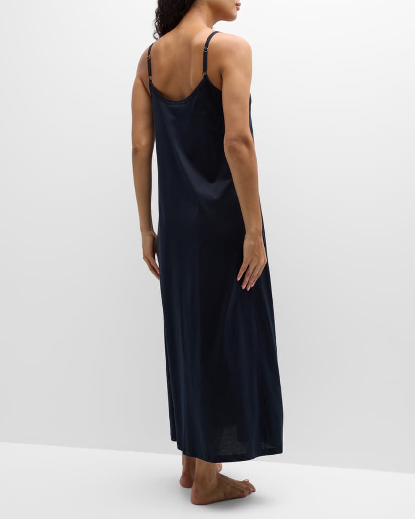 Spaghetti Nightdress long in gemstone blue from the Juliet