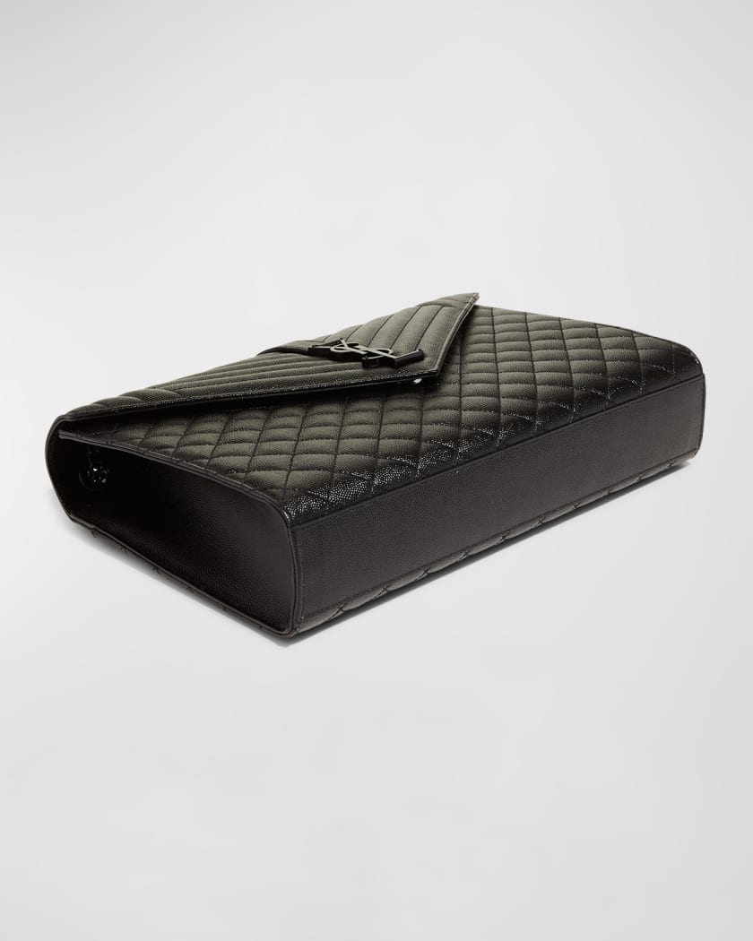 Elevate Your Style: Saint Laurent Quilted Leather Large Envelope Shoulder  Bag