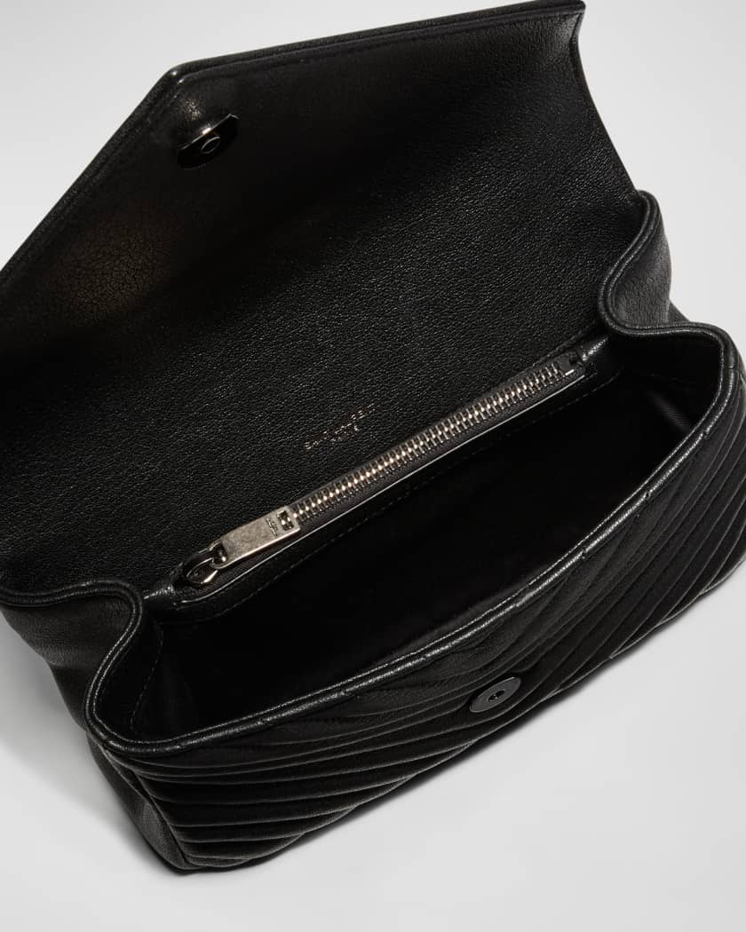 Saint Laurent College Medium Flap YSL Shoulder Bag in Quilted