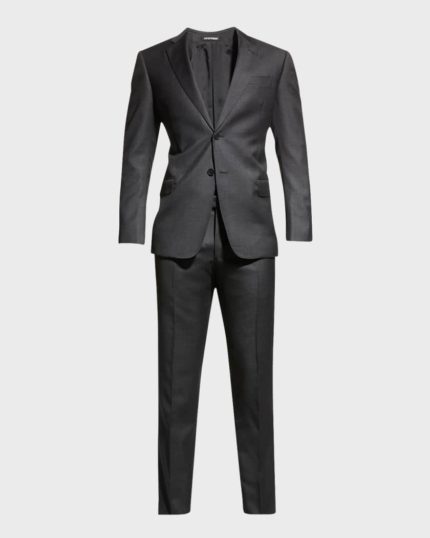 Emporio Armani Super 130s Wool Two-Piece Suit | Neiman Marcus