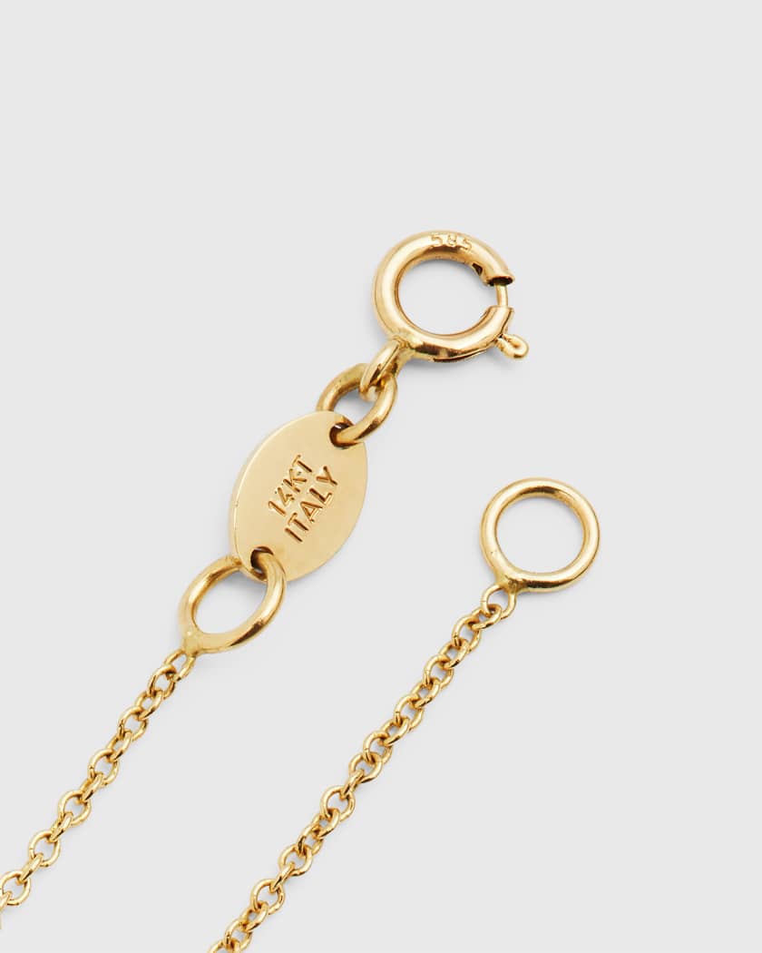 Zoe lev shop initial bracelet