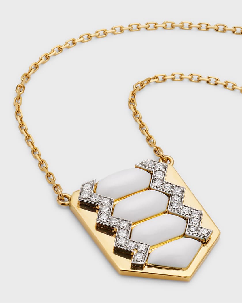David Webb 18K Gold Scape Necklace