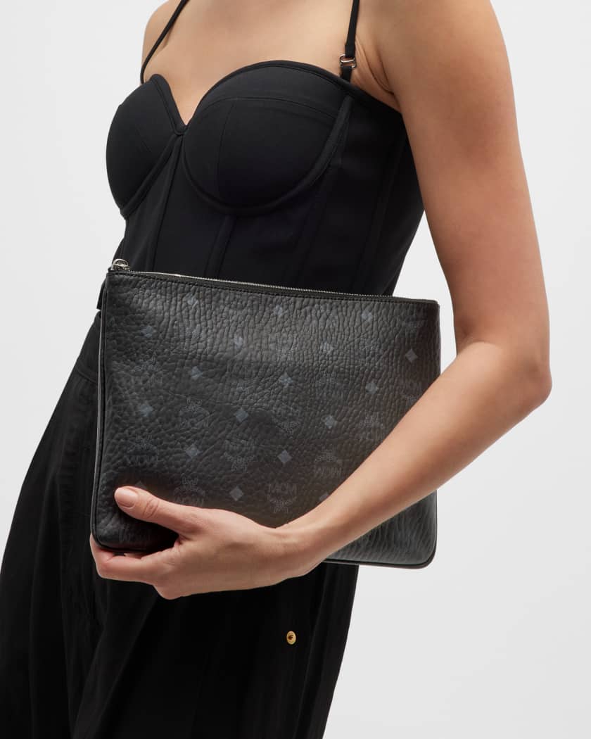MCM Medium Logo Crossbody Pouch Bag Neiman Marcus