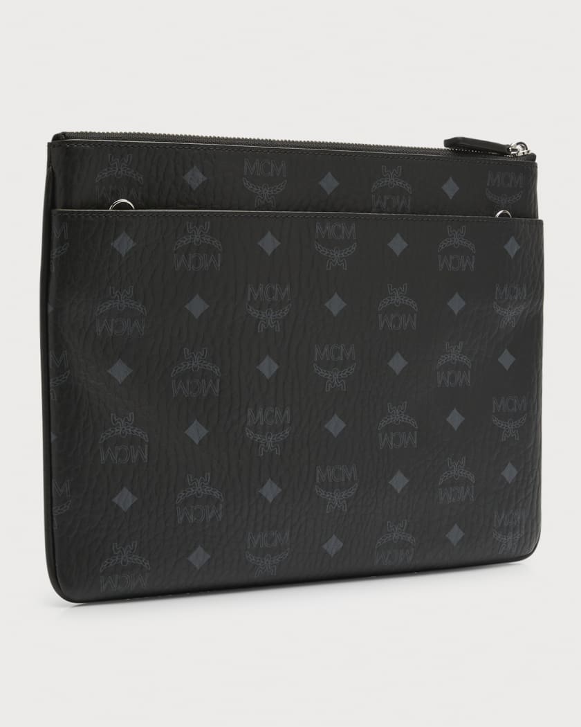 MCM Aren Crossbody Pouch in Monogram Leather Handbags