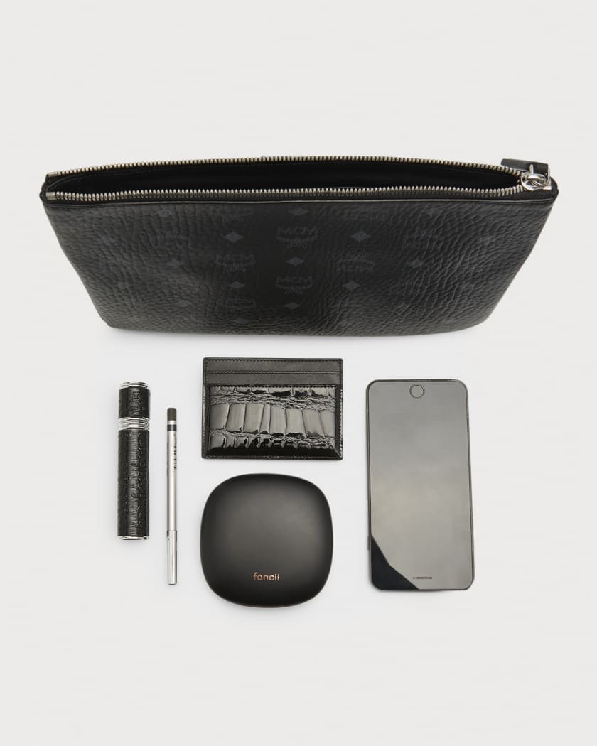 Mcm medium logo crossbody pouch bag discount