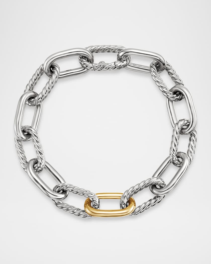 DY Madison Bracelet in Silver with 18K Gold, 11mm