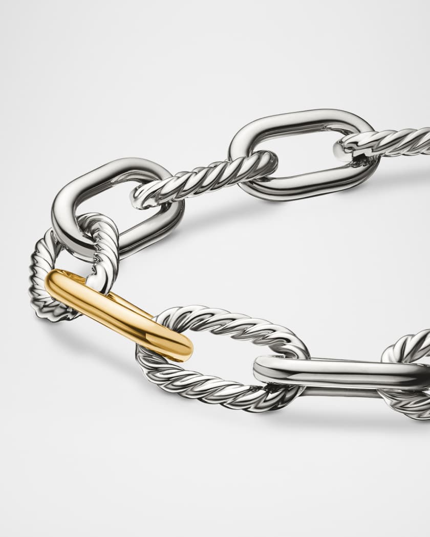 DY Madison Bracelet in Silver with 18K Gold, 11mm