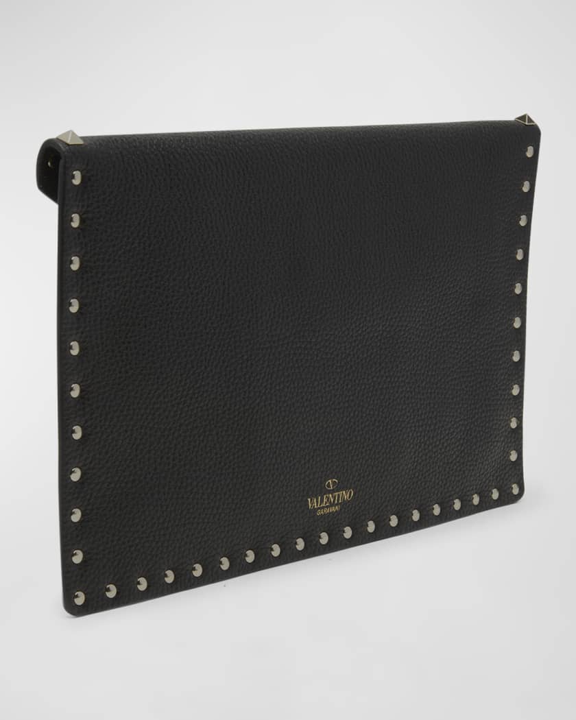 Valentino Garavani Rockstud Envelope Leather Clutch Bag - Farfetch