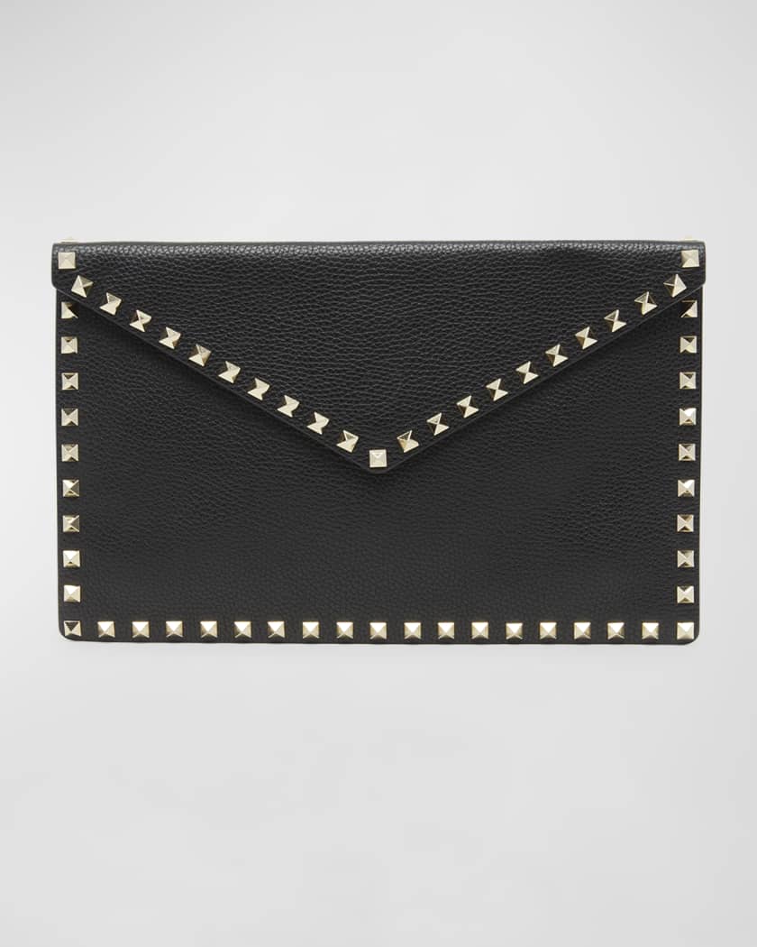 Valentino Rockstud Large Envelope Clutch Bag