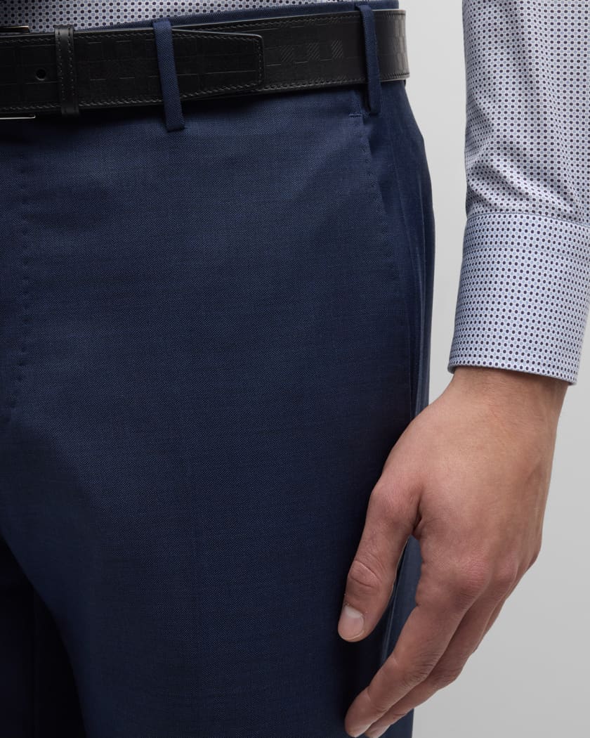 Zanella Men's Parker Classic Flat-Front Trousers | Neiman Marcus