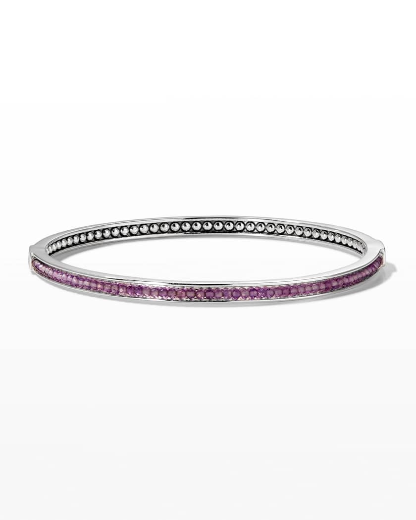 Caviar Icon Beaded Stone Bangle Bracelet