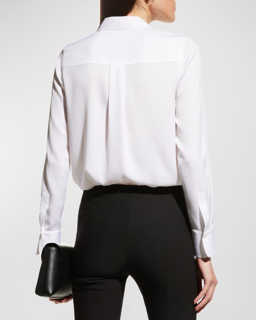 BOSS - Sleeveless regular-fit blouse in stretch silk