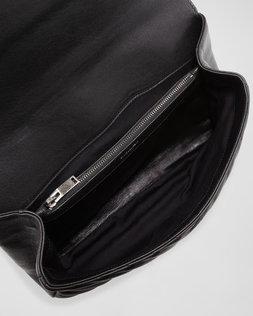 ♡NWT♡ Saint Laurent College Large quilted Leather V-Flap Crossbody shoulder  Bag
