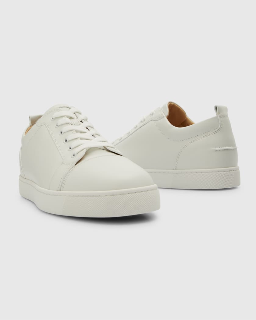 Louis Vuitton White Leather And Suede Low Top Sneakers Size 44.5 - ShopStyle