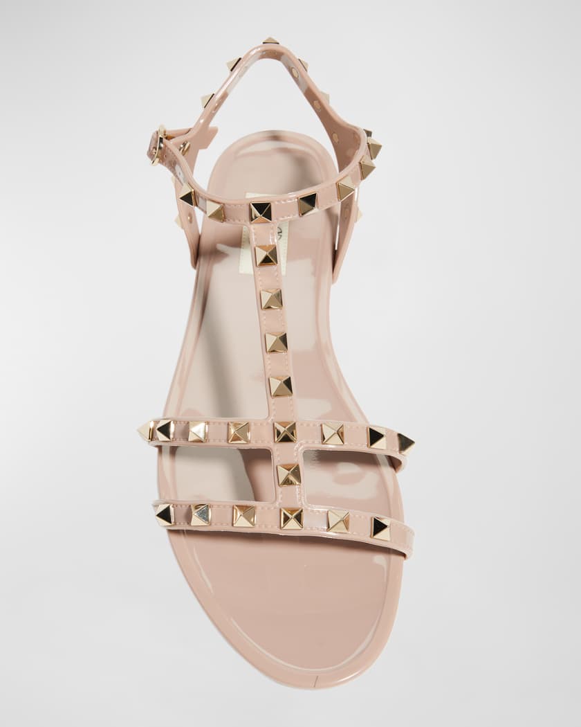 klinge tidsskrift Hollow Valentino Garavani Rockstud Jelly Flat Gladiator Sandals | Neiman Marcus