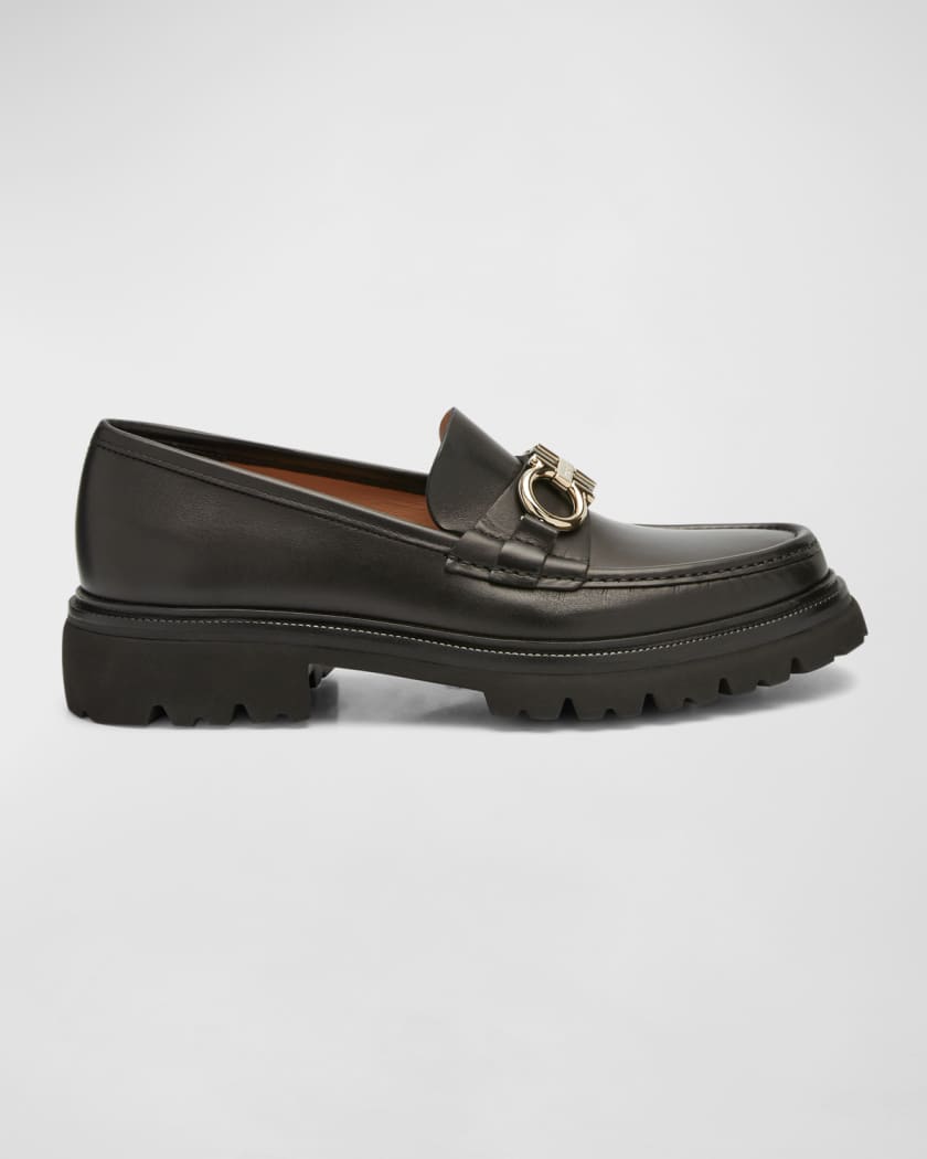 Shop FERRAGAMO Bleecker Logo Leather Loafer