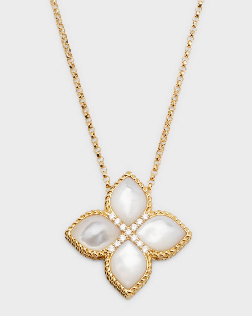 Venetian Princess 18k Mother-of-Pearl Necklace w/ Diamonds