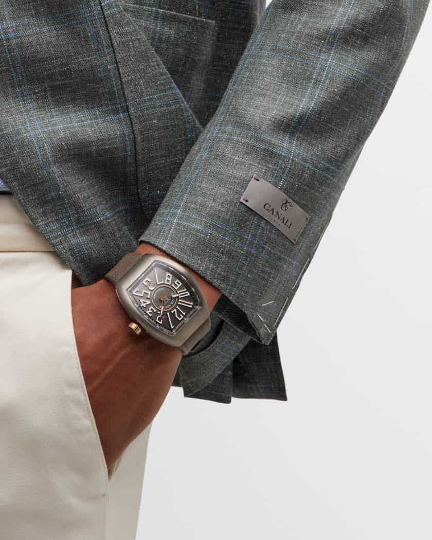 Franck Muller Men s Titanium Vanguard Watch with Leather Strap