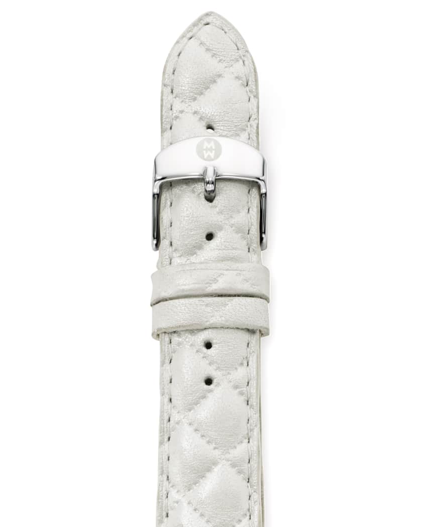 Serein Diamond Two-Tone Watch Head & 18mm White Quilted  display picture 3