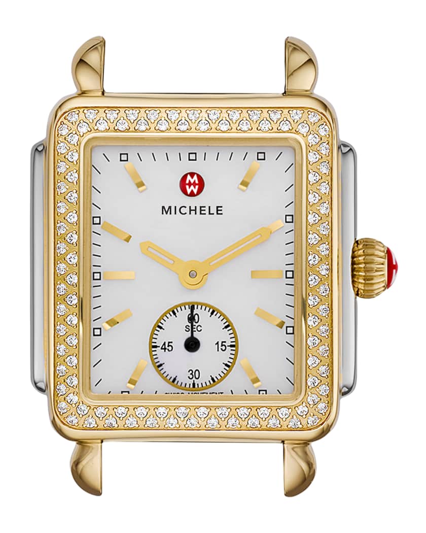 Two Tone Diamond Deco 16 Watch Head 16mm Deco Bracelet Strap