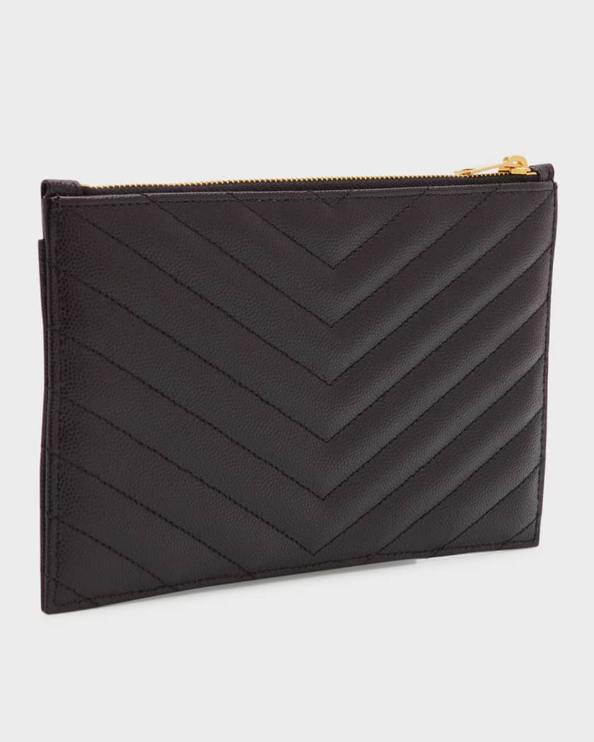 Saint Laurent Monogramme Grain de Poudre Bill Pouch Wallet