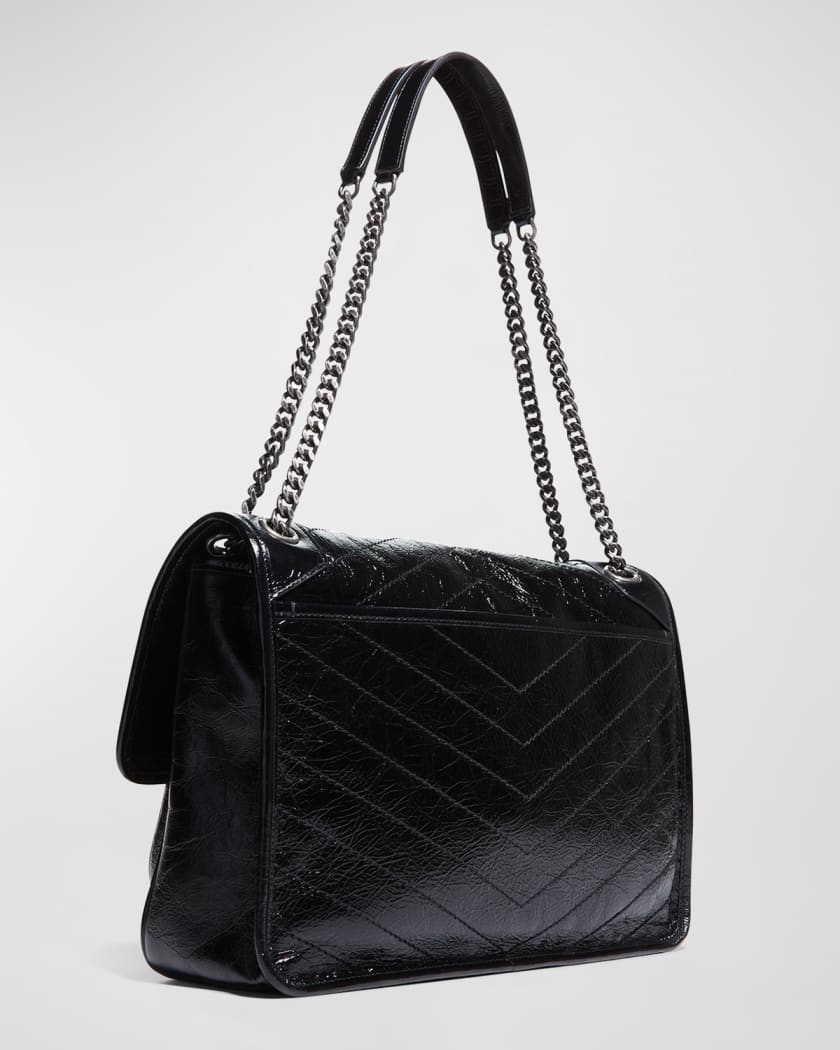 Niki Large Leather Shoulder Bag in Black - Saint Laurent