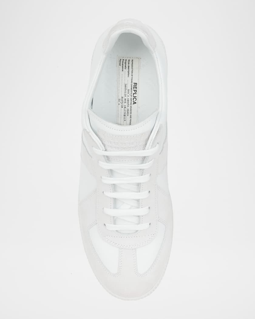 Men's Replica Leather Suede Low-Top Sneakers