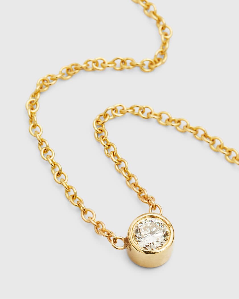 14k Gold and Diamond Charms Necklace - Zoe Lev Jewelry