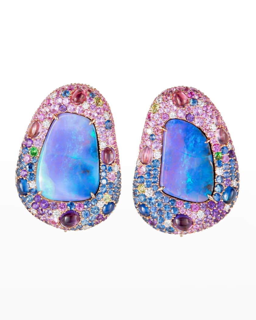 Margot McKinney Jewelry 18KR WG BOULDER OPAL EAR W Neiman Marcus