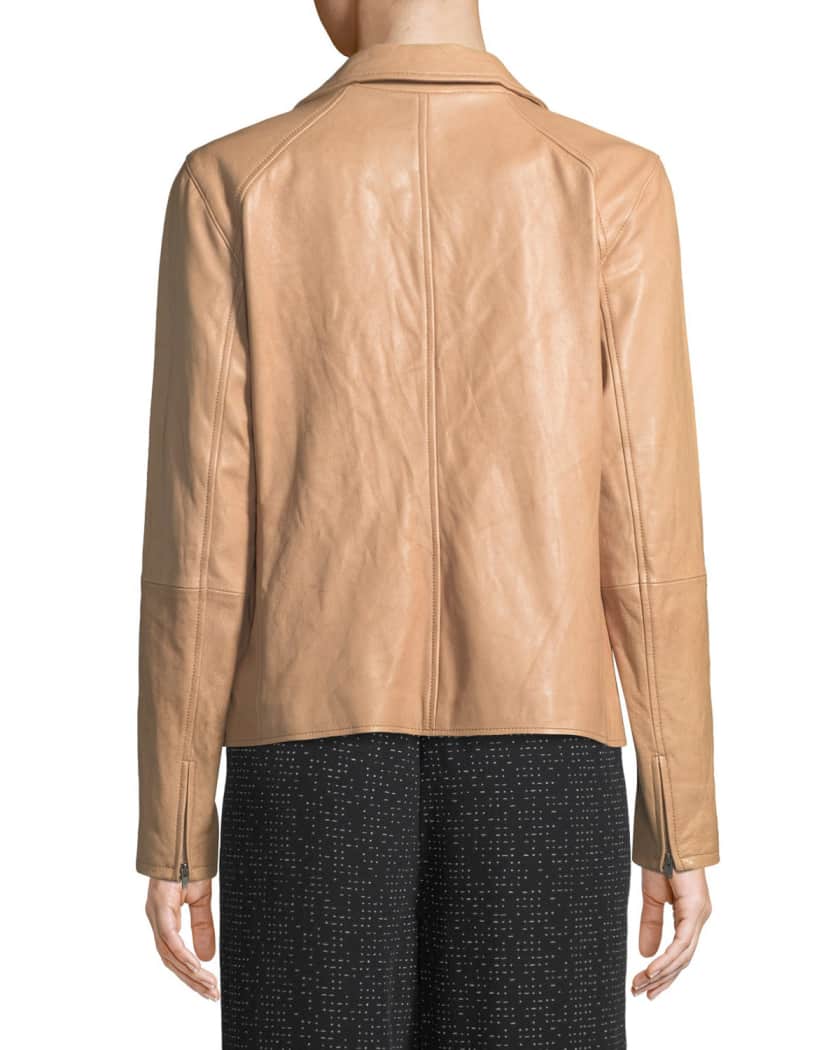 Eileen fisher rumpled leather jacket sale