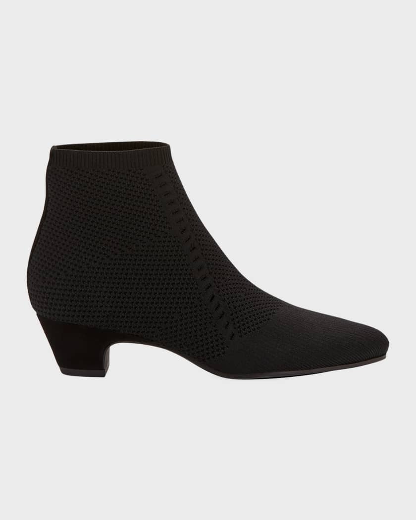 Eileen Fisher Purl Stretch Knit Fabric Booties Neiman Marcus
