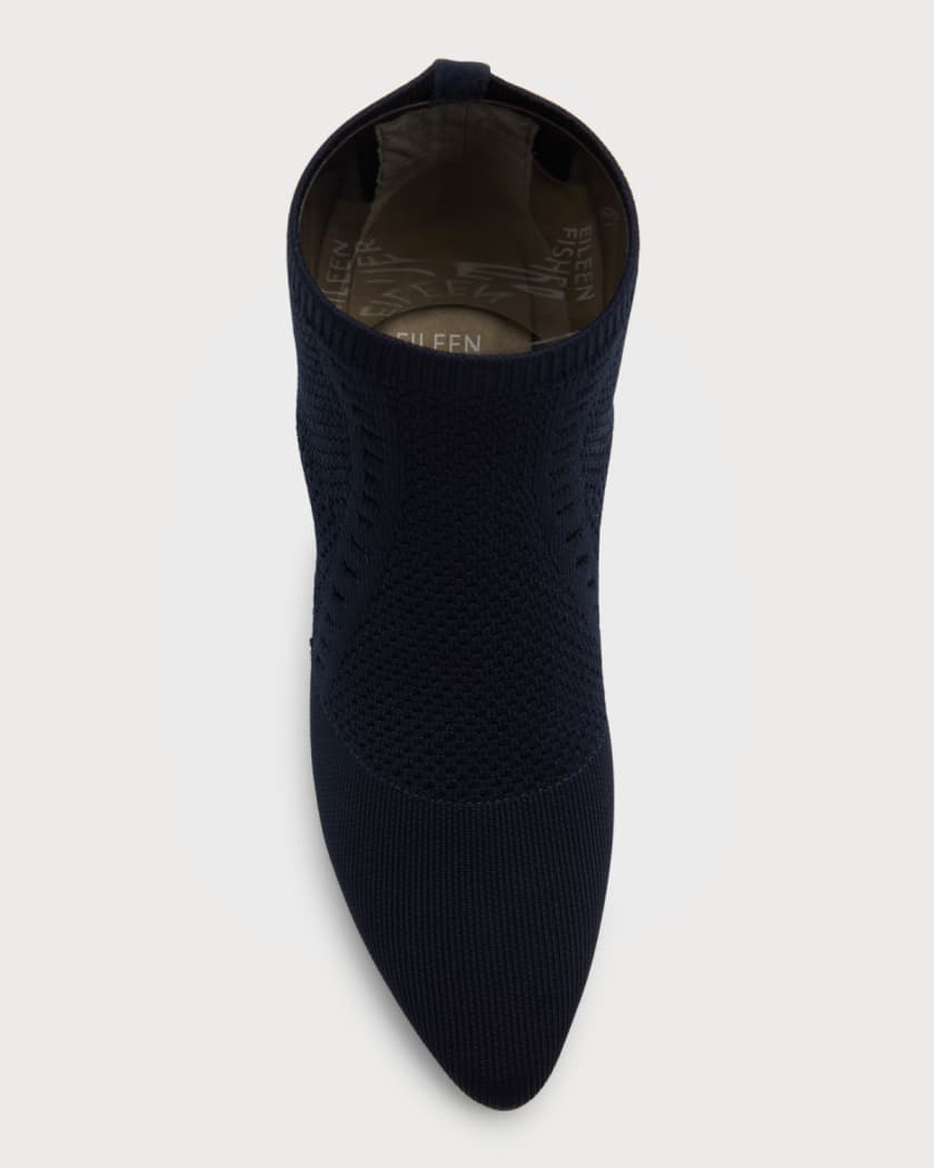 Purl Stretch-Knit Fabric Booties