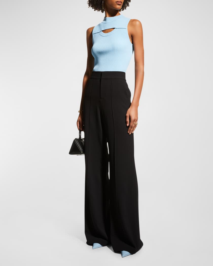 Alice + Olivia Dylan High-Waist Wide-Leg Pants