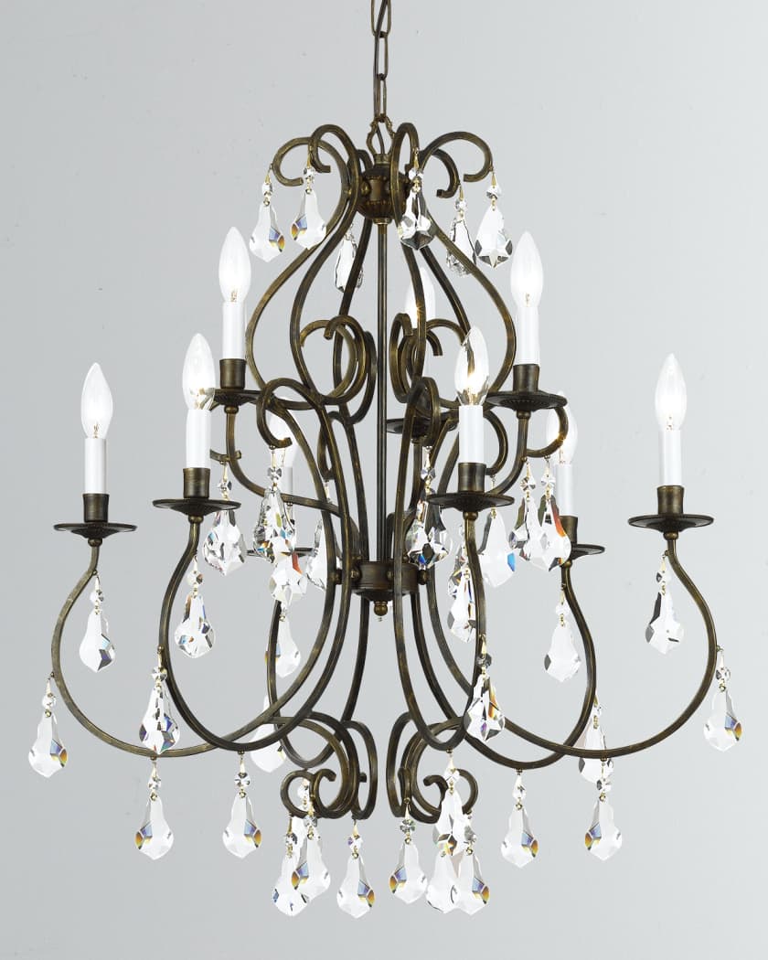 Crystorama Ashton 9-Light English Bronze Chandelier | Neiman Marcus