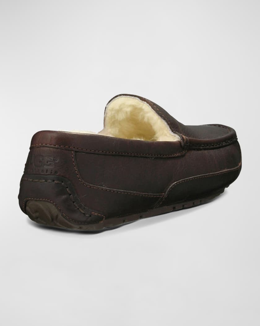 UGG Australia Ascot Leather Moccasin Men's Slippers – NYCMode