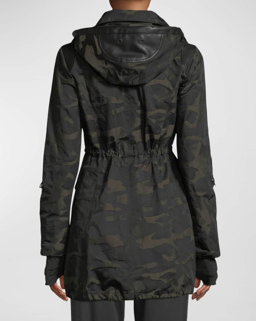 condoom Tub controller Blanc Noir Camo-Print Hooded Anorak Jacket | Neiman Marcus