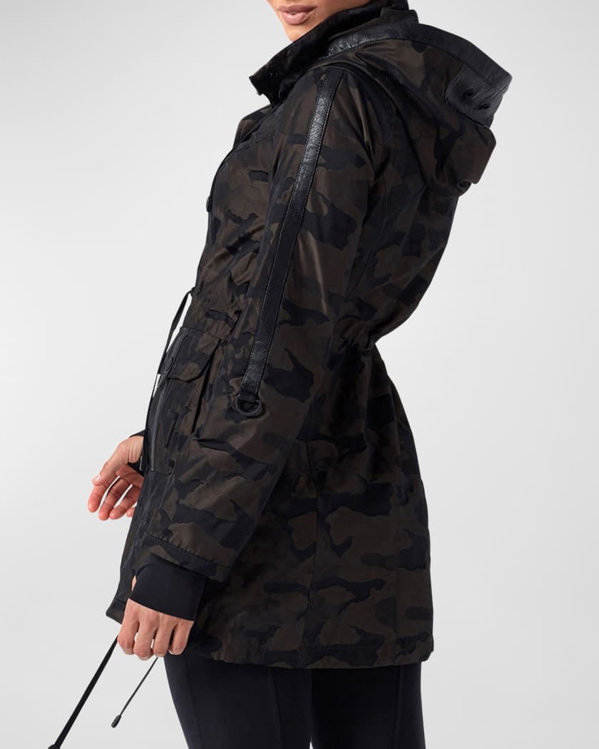 Camo Print Hooded Anorak Jacket