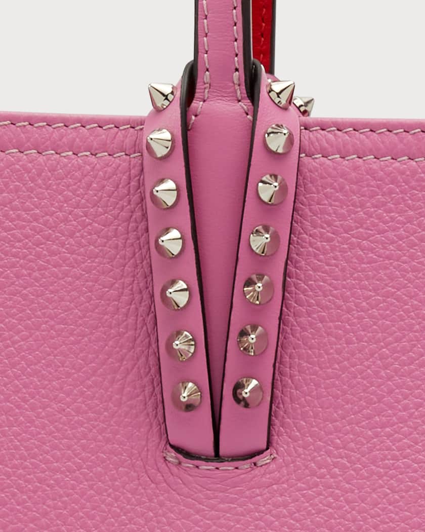 CHRISTIAN LOUBOUTIN: Cabata leather bag with spikes - Lilac