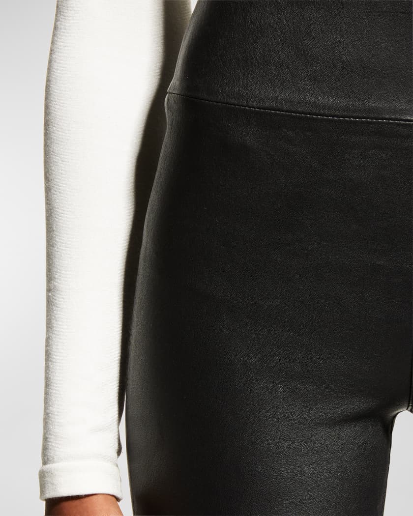 Zara FAUX LEATHER HIGH-WAISTED LEGGINGS