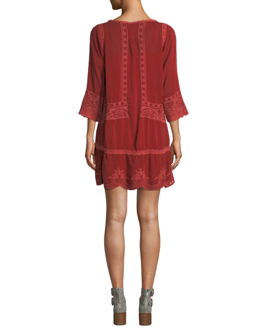 Johnny was dotted geo tunic dress hotsell