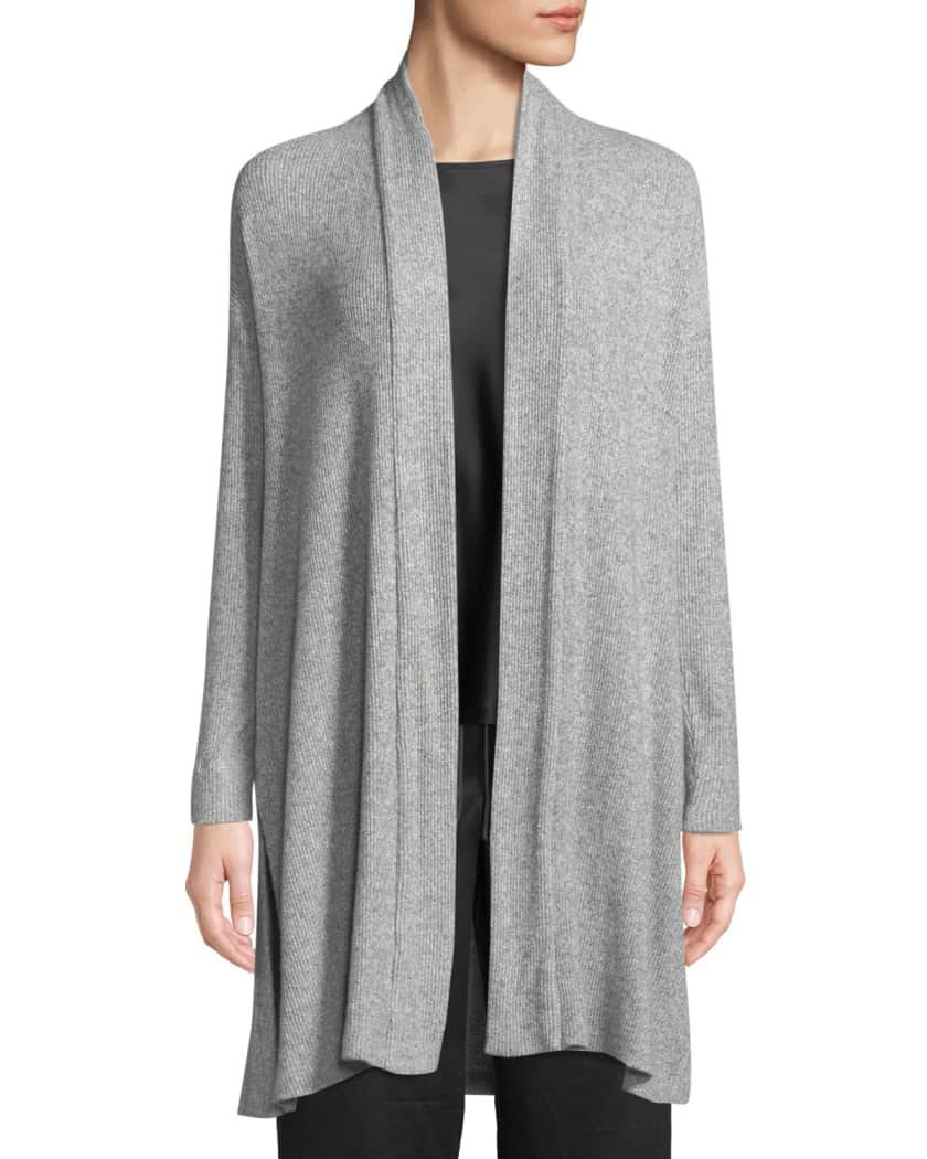Natori Ulla Rib Knit Long Lounge Cardigan Neiman Marcus