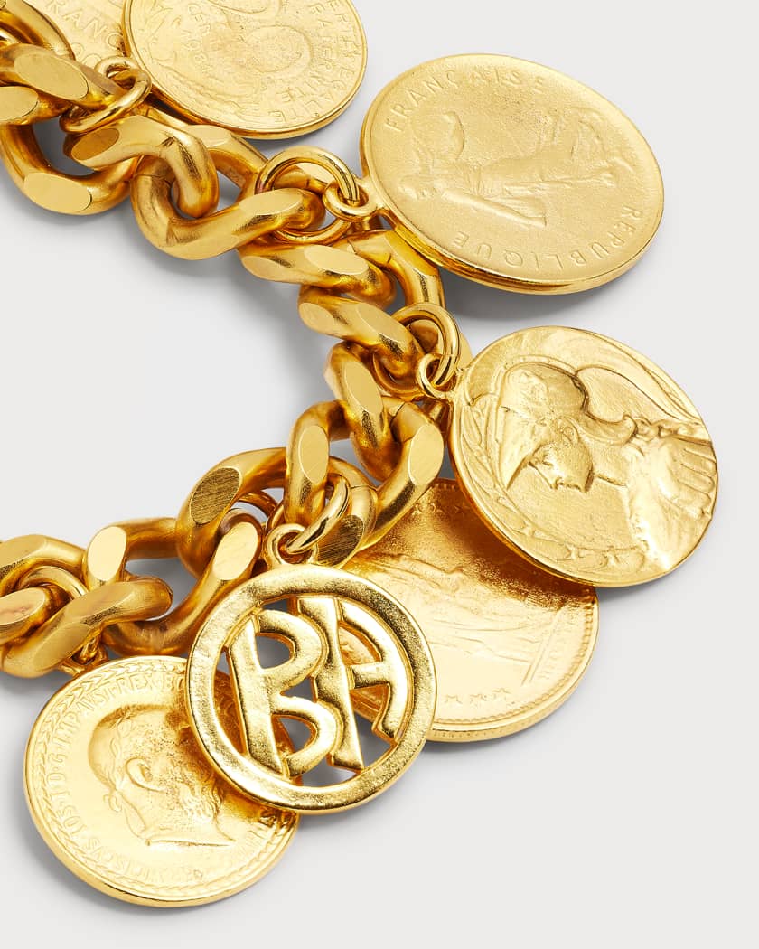 Chain-Link Coin Drop Bracelet