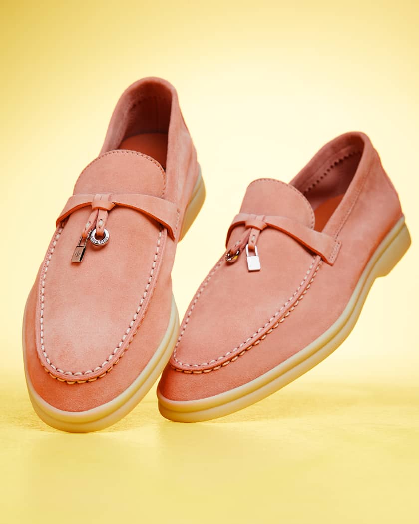Summer Charms Walk Loafers in Suede Flowering Cherry