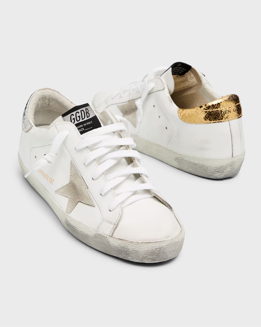 Golden Goose - Super-Star Black Denim Red Star Low-Top Sneaker