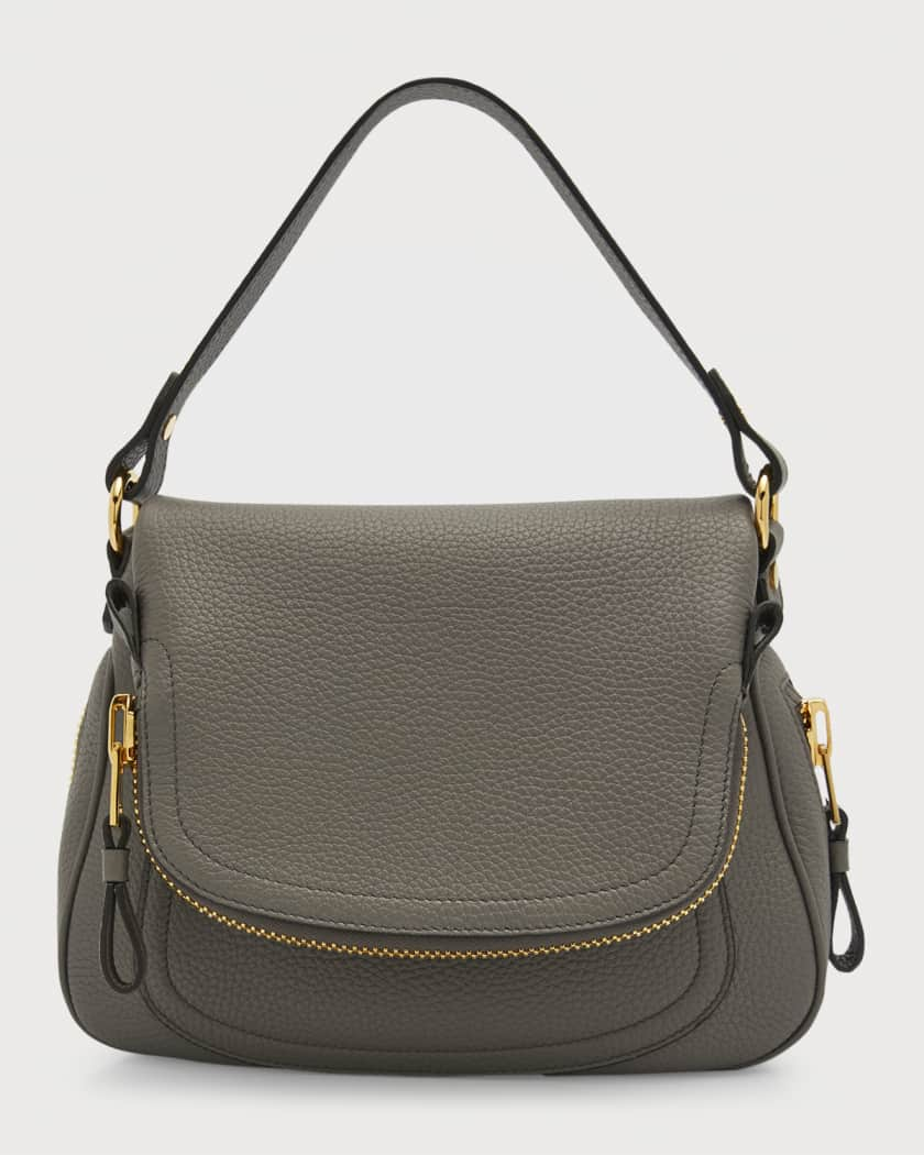 Tom Ford Jennifer Medium Textured-Leather Shoulder Bag in Brown