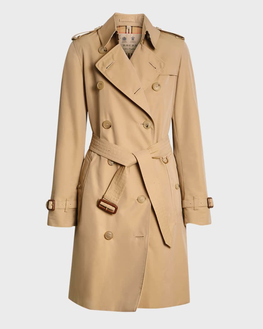 Fem amplitude Savvy Burberry Kensington Heritage Belted Trench Coat | Neiman Marcus