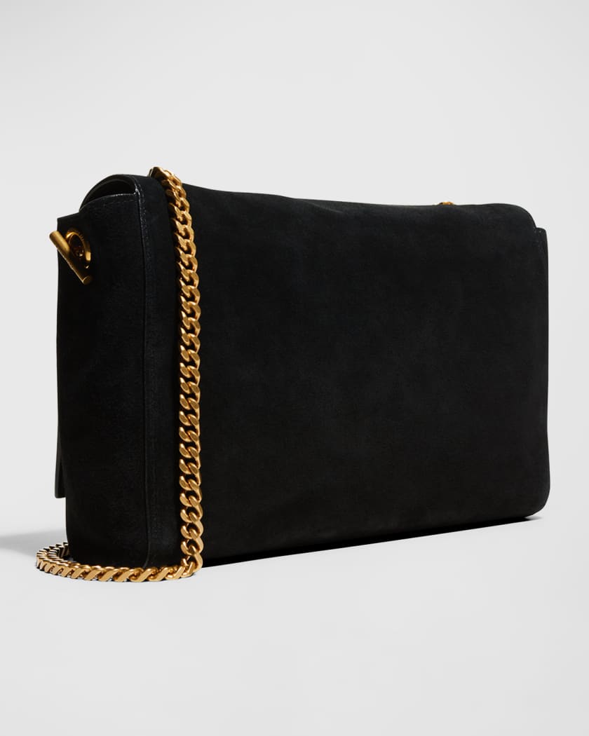 Saint Laurent Kate Medium YSL Reversible Raffia/Leather Crossbody Bag