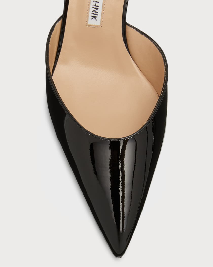 Patent leather pumps low heel hot sale